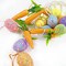 Easter Egg Ornaments and Carrot Hanging Ornaments 12 Pieces Colorful 6 Pieces Premium Foam Glitter Artificial Carrots Tree Decorations Home Party DIY Crafts